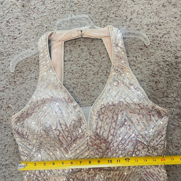 R & M Richards Sleeveless Two Tone Sequin Formal Gown wedding guest size 12 SPO - Picture 10 of 12